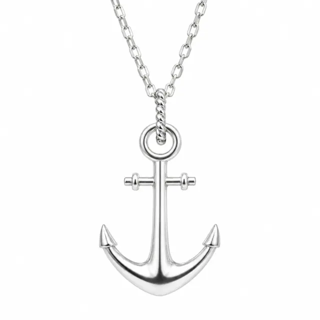 Sterling Silver Solid Anchor Pendant – NZ Made with Complimentary 55cm Chain