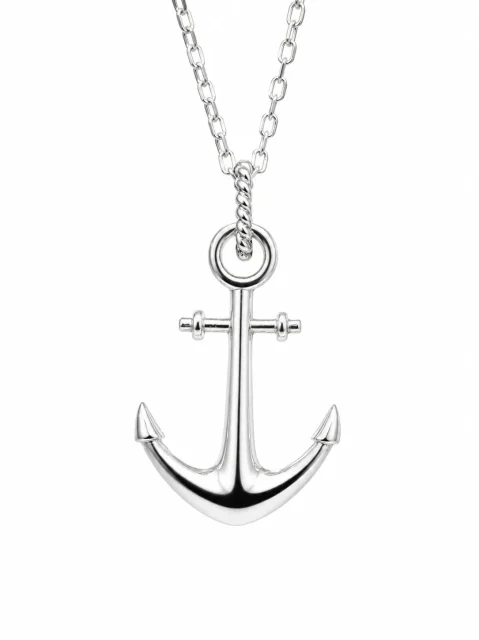 Sterling Silver Solid Anchor Pendant – NZ Made with Complimentary 55cm Chain