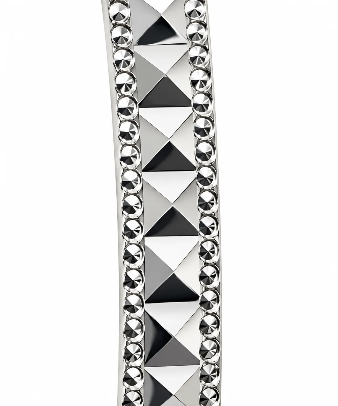 Sterling Silver Solid Faceted Centre & Milled Edge Bangle – 4.00mm - PT2382