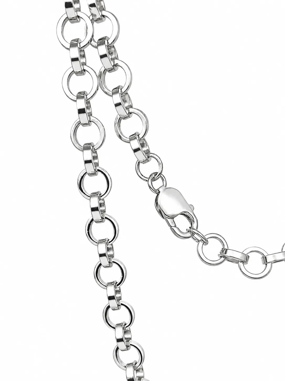 Sterling Silver Solid Square Round Link Chain – 9mm - CYBA222