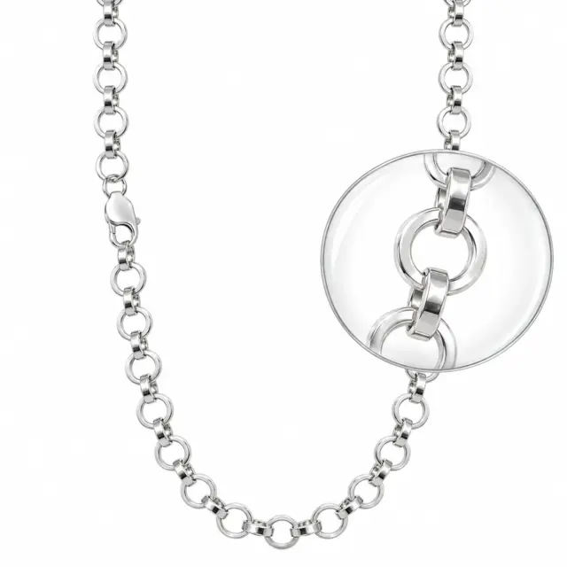 Sterling Silver Solid Square Round Link Chain – 9mm - CYBA222