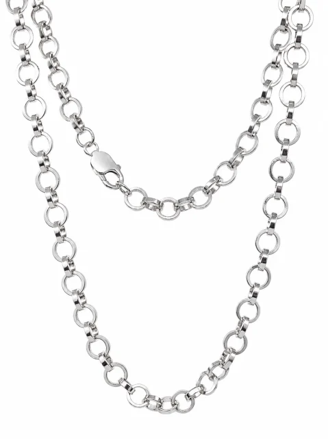 Sterling Silver Solid Square Round Link Chain – 9mm - CYBA222