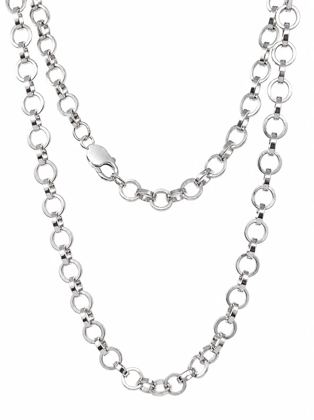 Sterling Silver Solid Square Round Link Chain – 9mm - CYBA222
