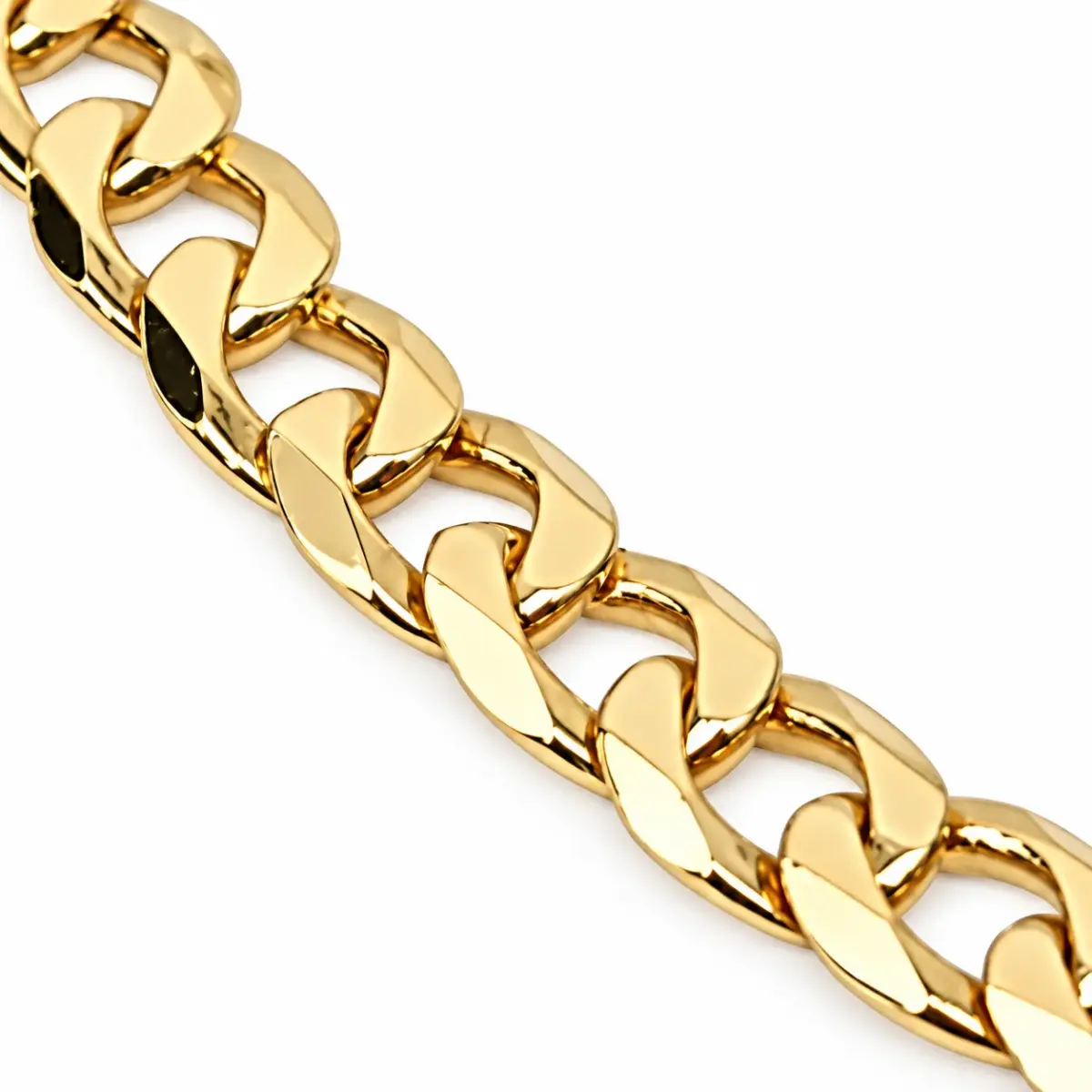 9ct Yellow Gold Italian Curb Link ID Bracelet – 19cm - 9KGZP0906/ID