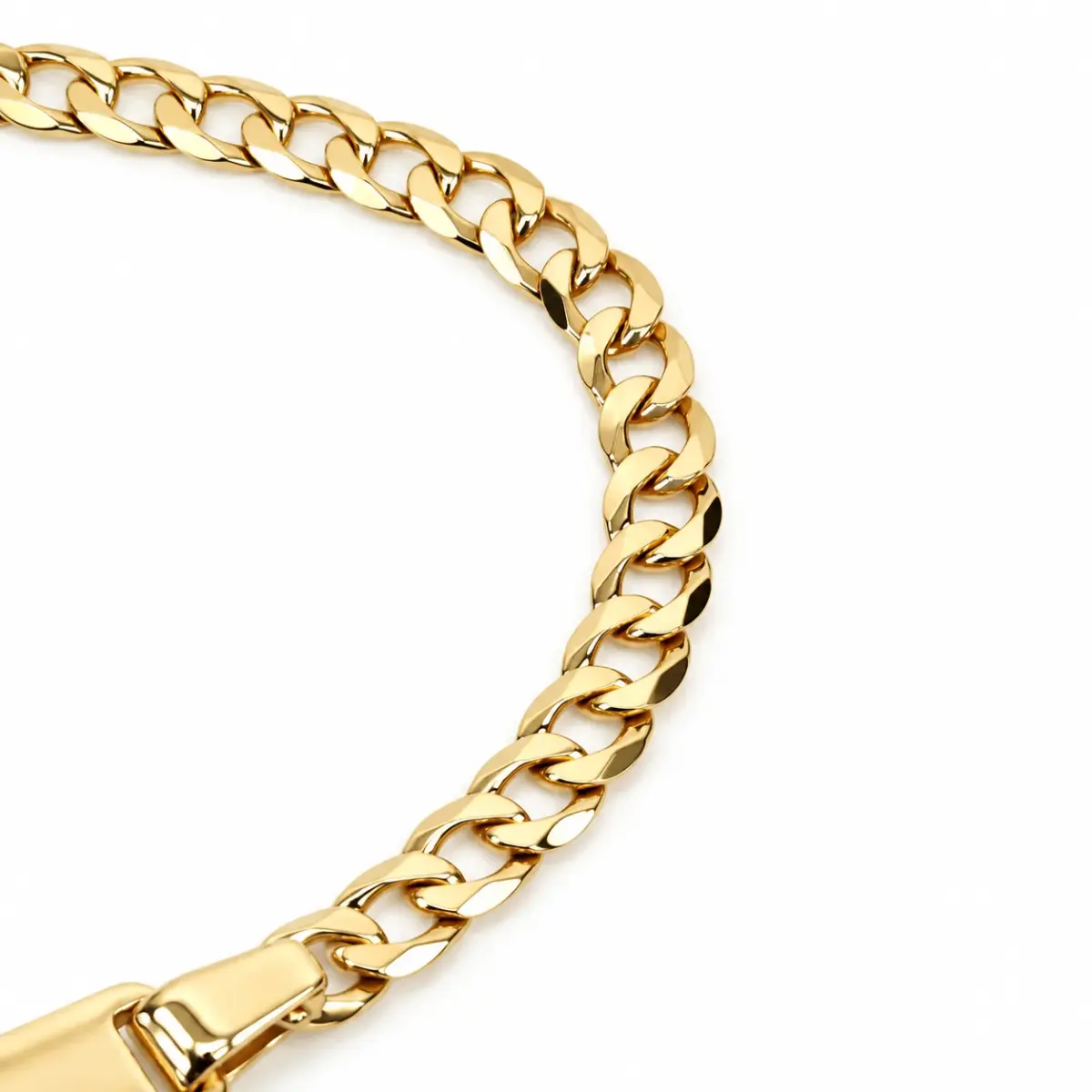 9ct Yellow Gold Italian Curb Link ID Bracelet – 19cm - 9KGZP0906/ID