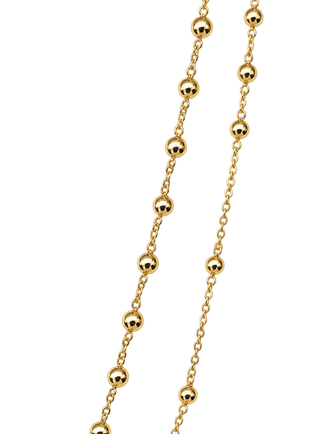 9ct Yellow Gold Miraculous Madonna Rosary Necklace with CZ Cross – 50cm Chain + 10cm Drop | Made in Italy - 9KRB00850