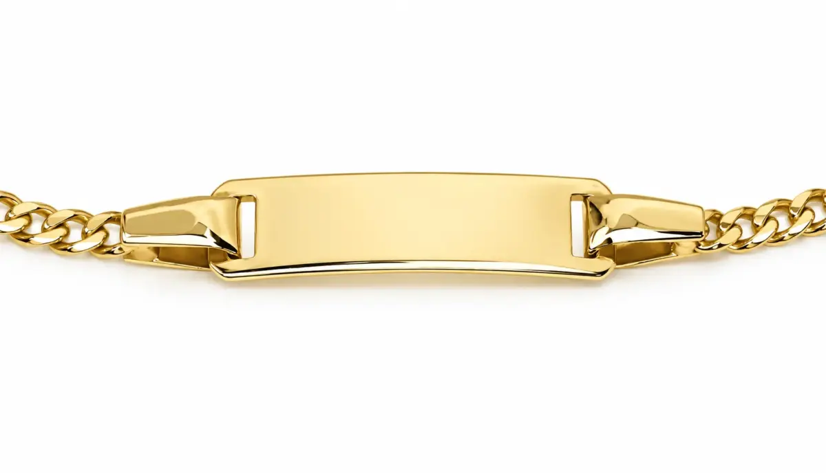 9ct Yellow Gold Solid Curb Link ID Bracelet – 17.5cm to 19.5cm | Made in Italy - 9KGZP0706/ID