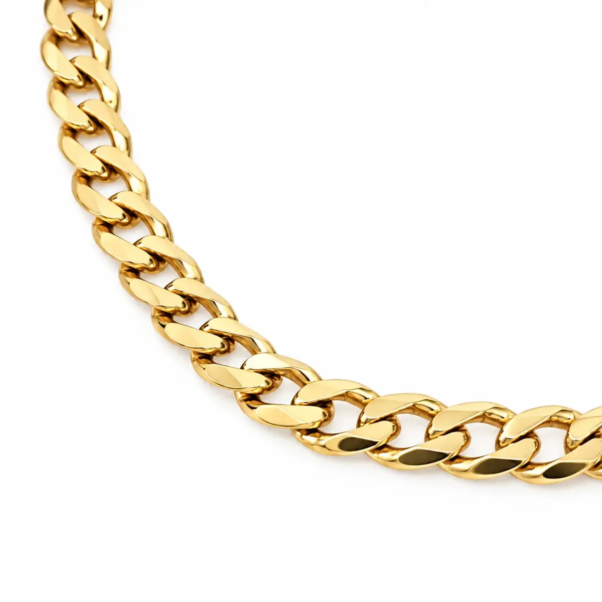 9ct Yellow Gold Solid Diamond Cut Curb Link ID Bracelet – 17cm to 19cm | Made in Italy - 9KGZP0806/ID