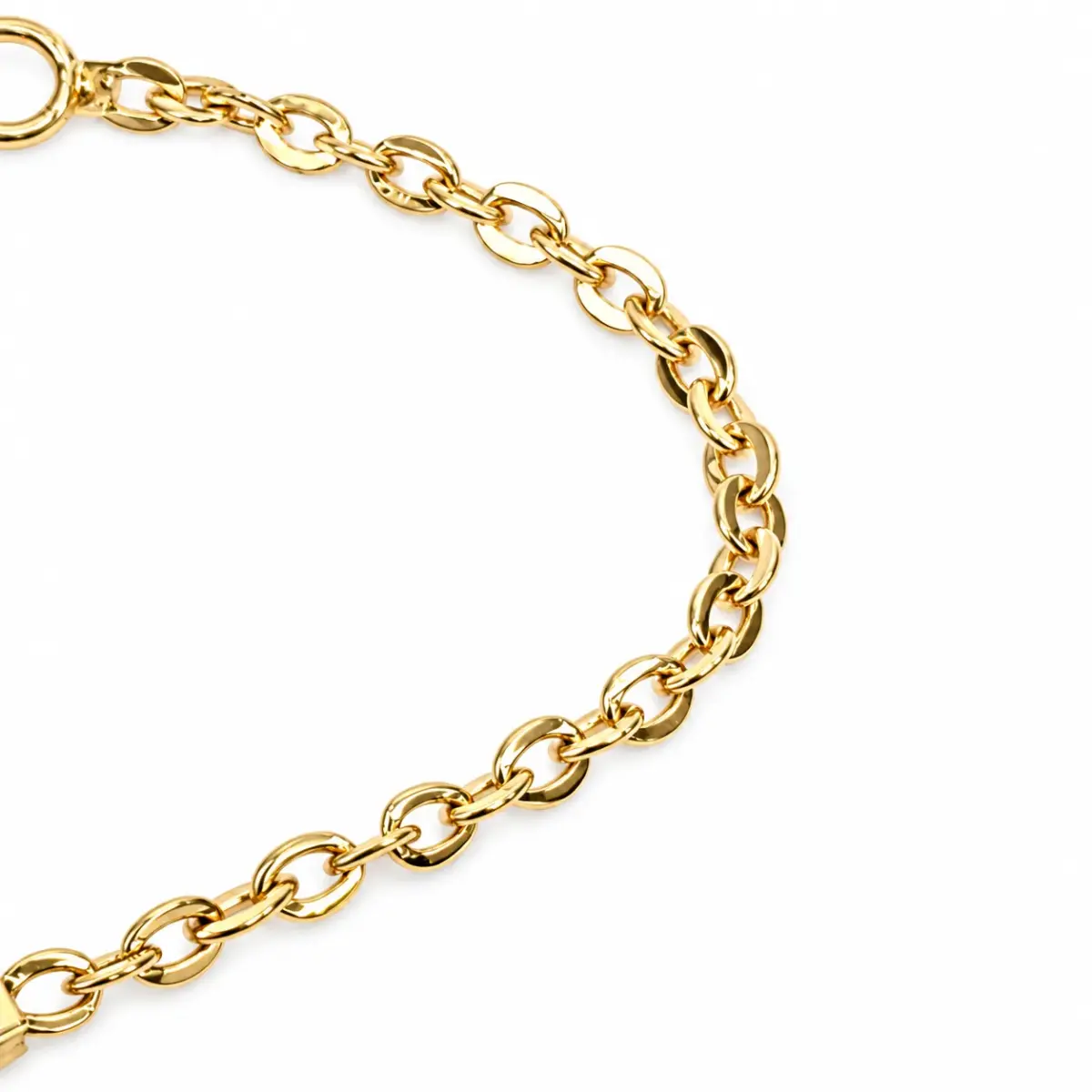 9ct Yellow Gold Solid Oval Cable Link ID Bracelet – Adjustable 15cm to 17cm | Made in Italy - 9KBLY040/ID