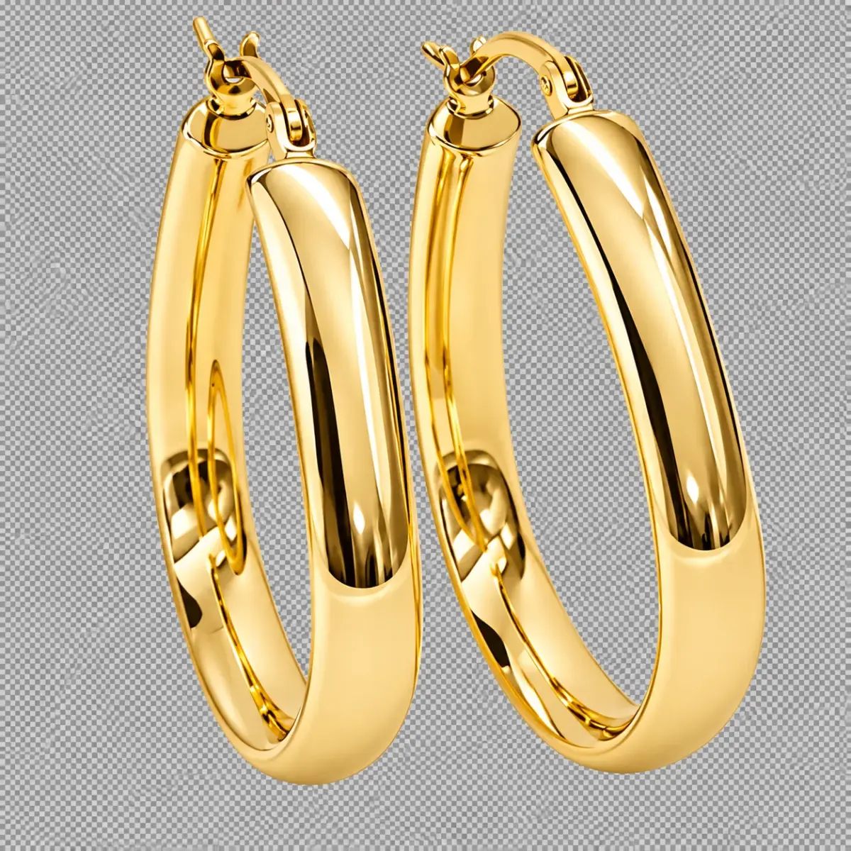 9ct Yellow Gold Teardrop Hoop Earrings – 28mm x 23mm Inside Diameter | 5mm Wide Oval Tube | Made in Italy - 9KER193DRY28X23