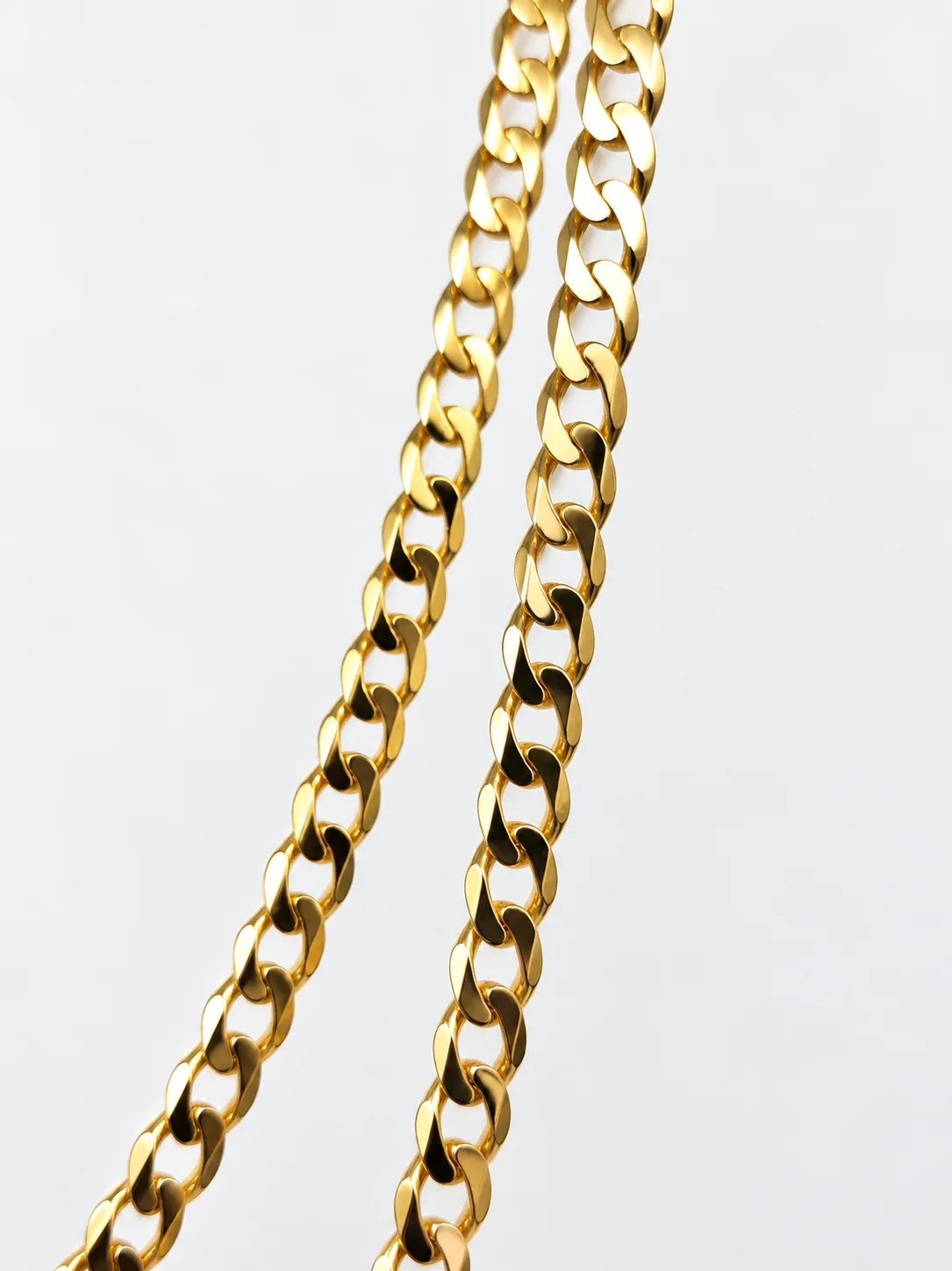 9ct Yellow Gold Ultra Flat Bevel Sided Diamond Cut Curb Chain – 4.40mm - 9YUFBSCD120