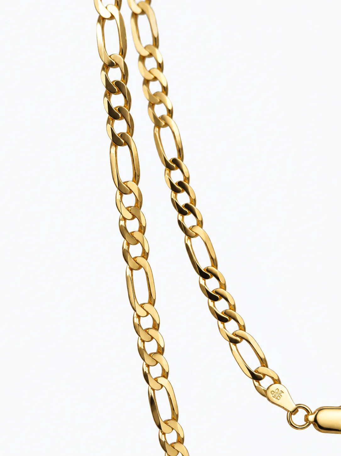 9ct Yellow Gold Ultra Flat Bevel Sided Diamond Cut Figaro 1:3 Chain – 3.90mm - 9YUFBSFD1001/3