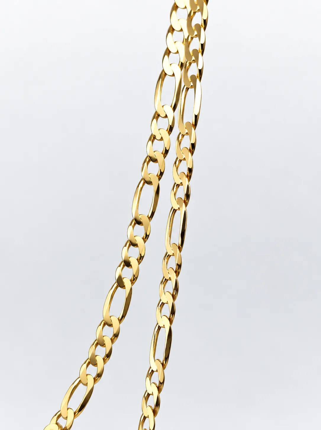 9ct Yellow Gold Ultra Flat Bevel Sided Diamond Cut Figaro 1:3 Chain – 3.90mm - 9YUFBSFD1001/3