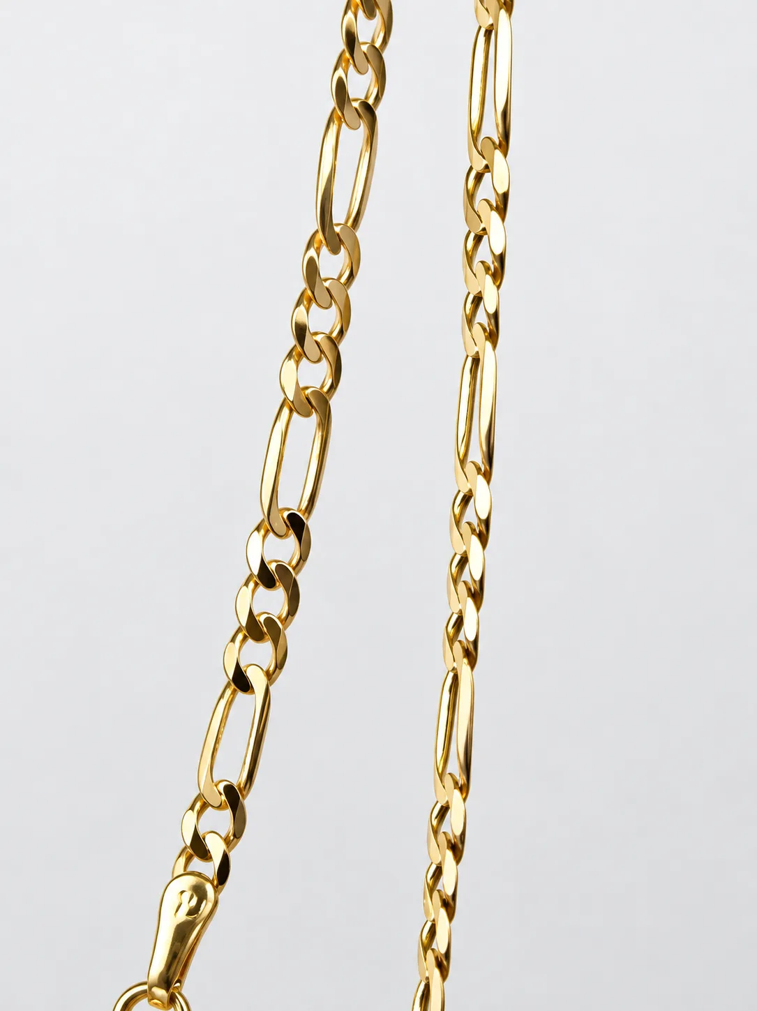 9ct Yellow Gold Ultra Flat Bevel Sided Diamond Cut Figaro 1:3 Chain – 2.30mm - UFBSFD601/3