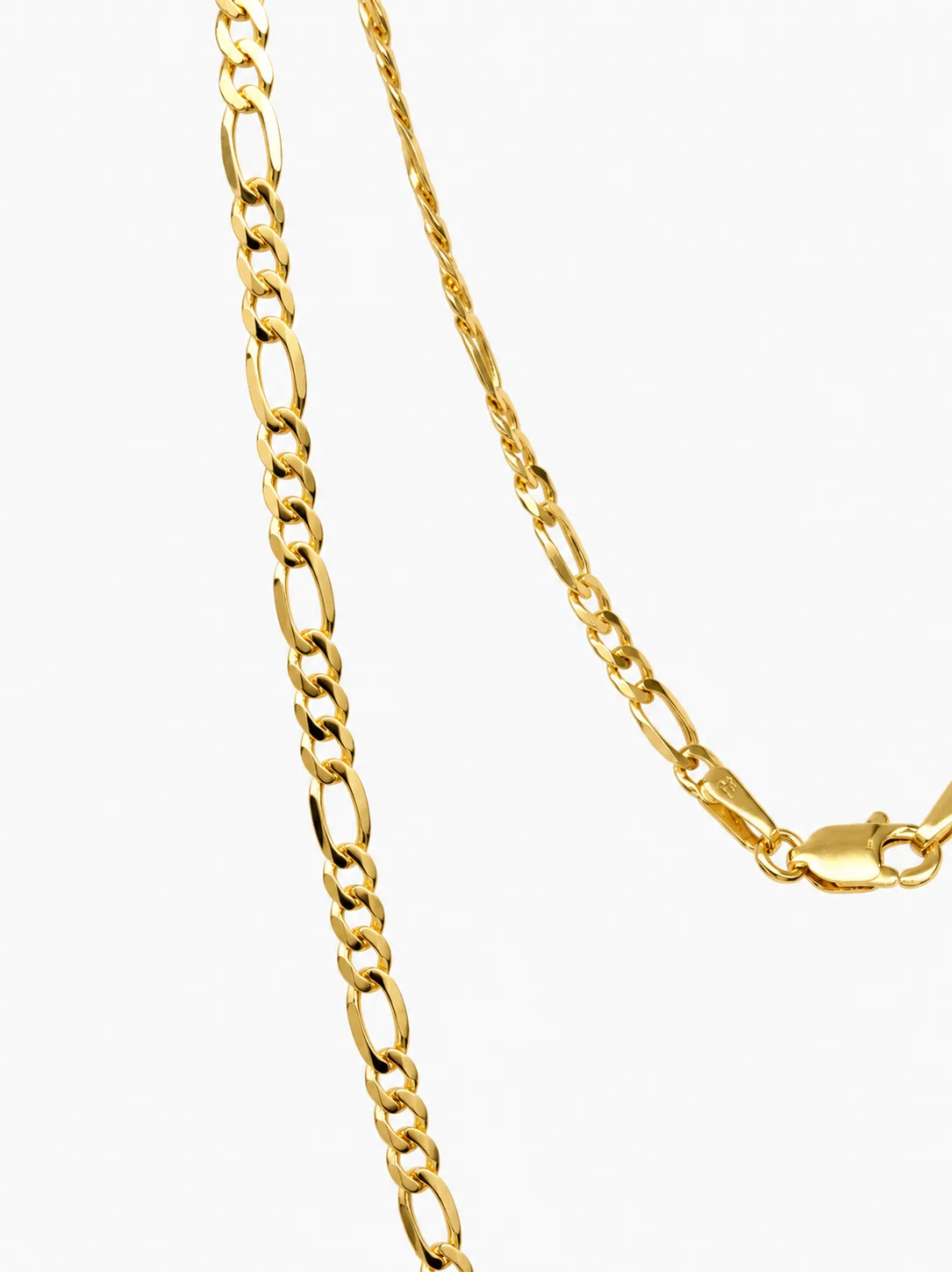 9ct Yellow Gold Ultra Flat Bevel Sided Diamond Cut Figaro 1:3 Chain – 2.70mm - 9YUFBSFD701/3