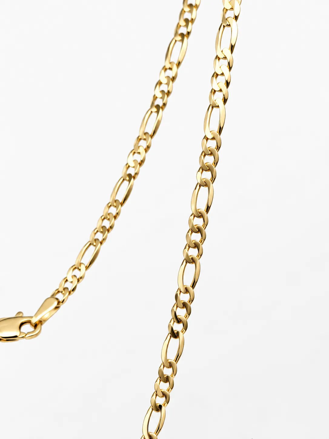 9ct Yellow Gold Ultra Flat Bevel Sided Diamond Cut Figaro 1:3 Chain – 2.70mm - 9YUFBSFD701/3