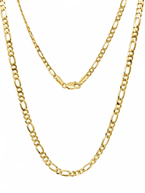 9ct Yellow Gold Ultra Flat Bevel Sided Diamond Cut Figaro 1:3 Chain – 2.70mm - 9YUFBSFD701/3