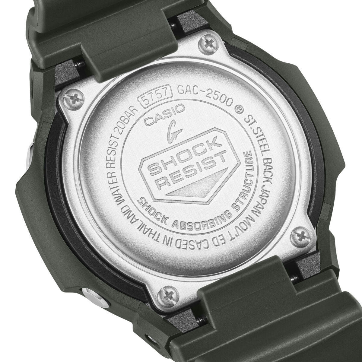 Casio G-SHOCK GAC-2500-3A Men's Dark Green Analogue Watch – 200M Water Resistant