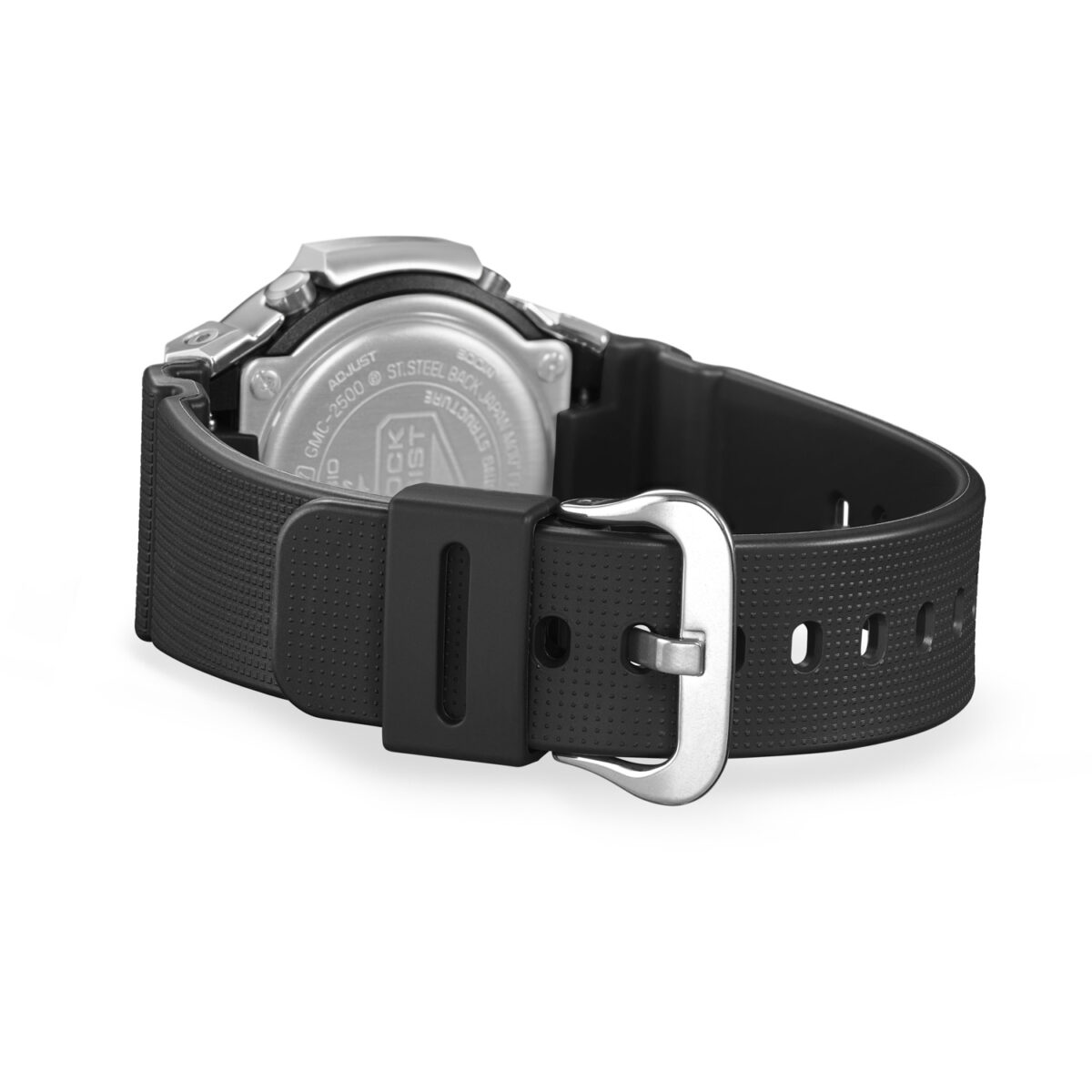 Casio G-SHOCK GMC-2500-1A8 Men's Analogue Watch – Stainless Steel Bezel, Silver Dial & Resin Strap