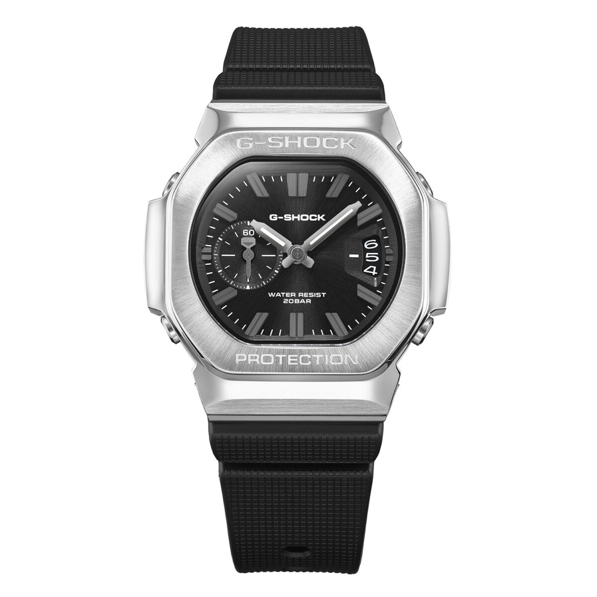 Casio G-SHOCK GMC-2500-1A Men's Analogue Watch – Stainless Steel Bezel, Black Dial & Resin Strap