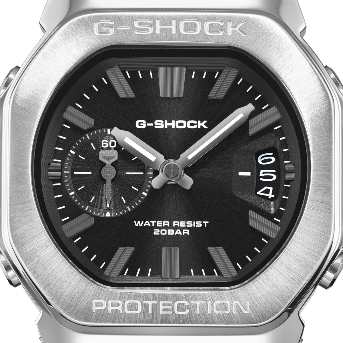 Casio G-SHOCK GMC-2500-1A Men's Analogue Watch – Stainless Steel Bezel, Black Dial & Resin Strap