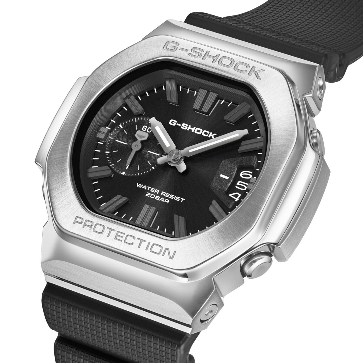 Casio G-SHOCK GMC-2500-1A Men's Analogue Watch – Stainless Steel Bezel, Black Dial & Resin Strap