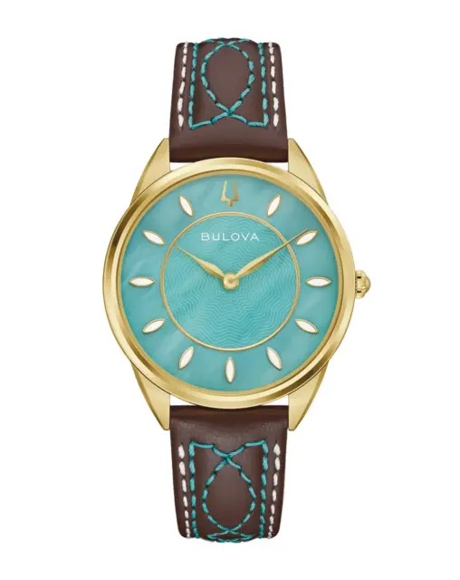 Bulova Ladies Western Sutton Turquoise Mother-of-Pearl Watch – 97L203