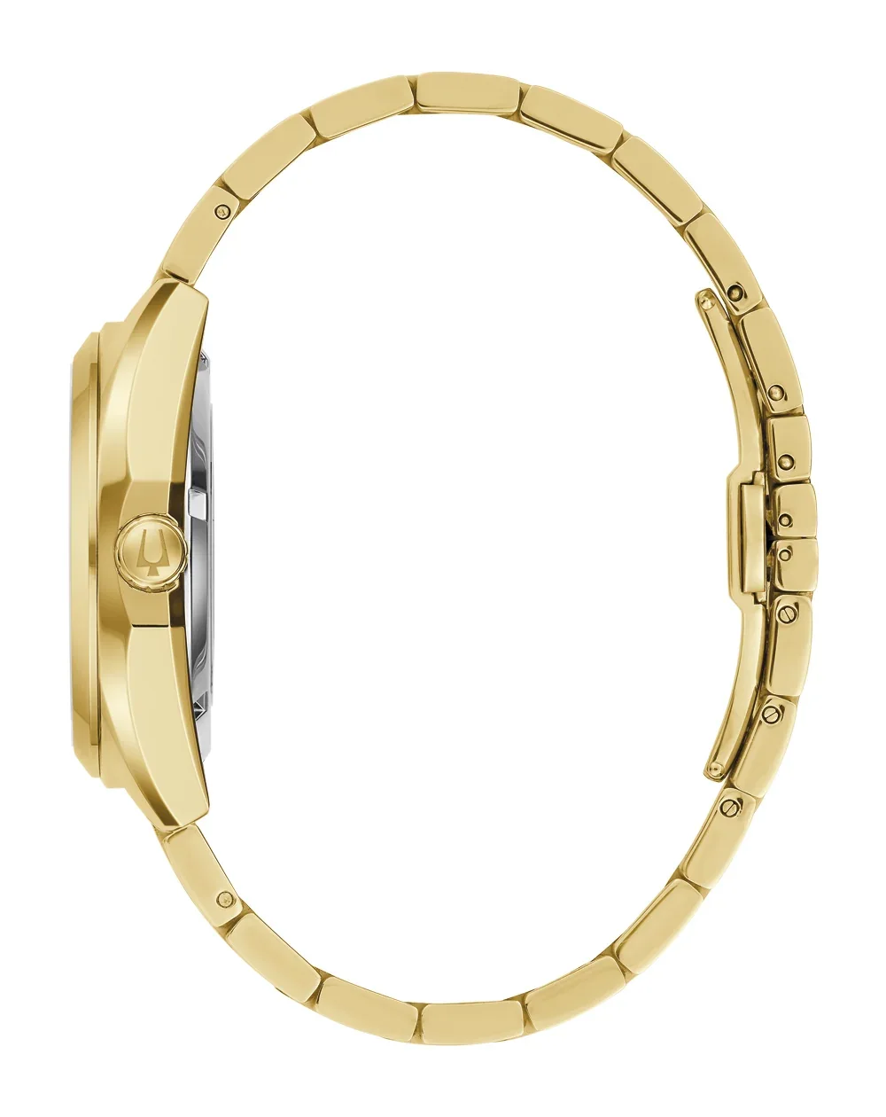 Bulova Surveyor Automatic Open Heart Gold-Tone Blue Dial Men's Watch – 97A203