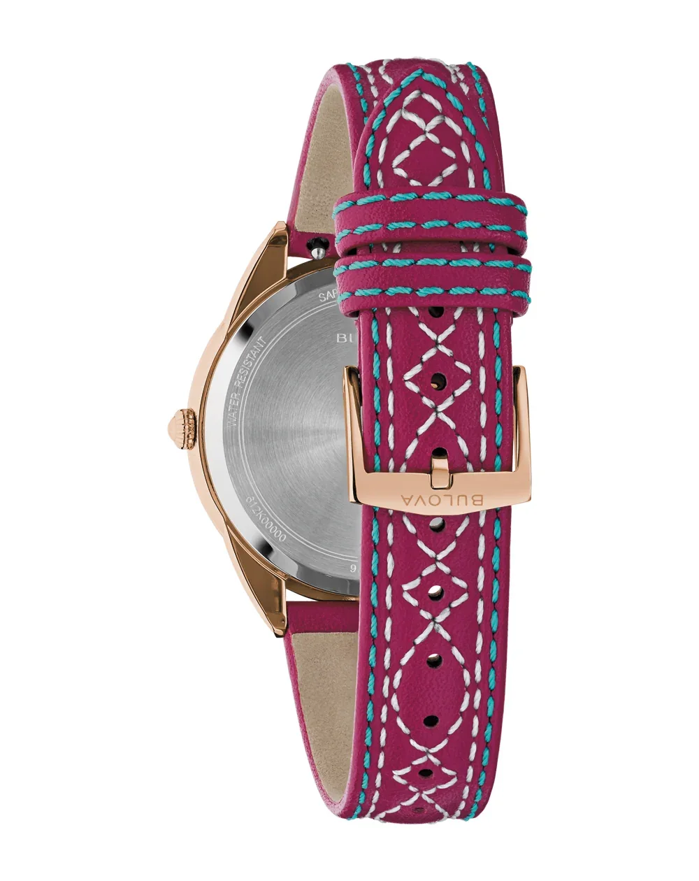 Bulova Western Sutton Ladies Rose Gold-Tone Mother-of-Pearl Watch – 97L204