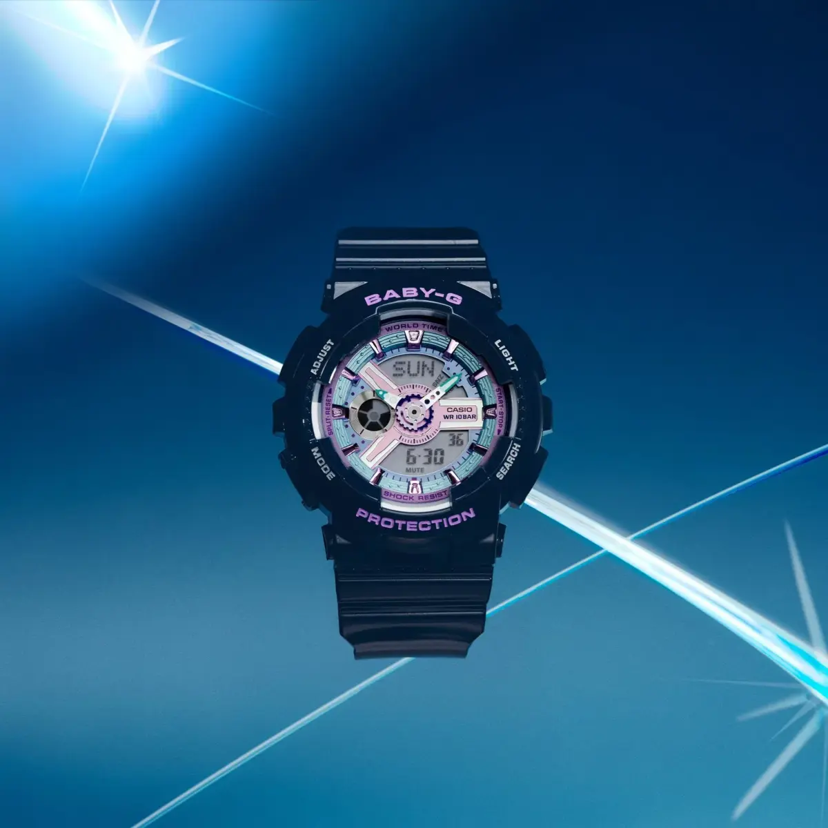 Casio Baby-G BA110MC-2A Women's Blue Analog Digital Watch – 100M Water Resistant