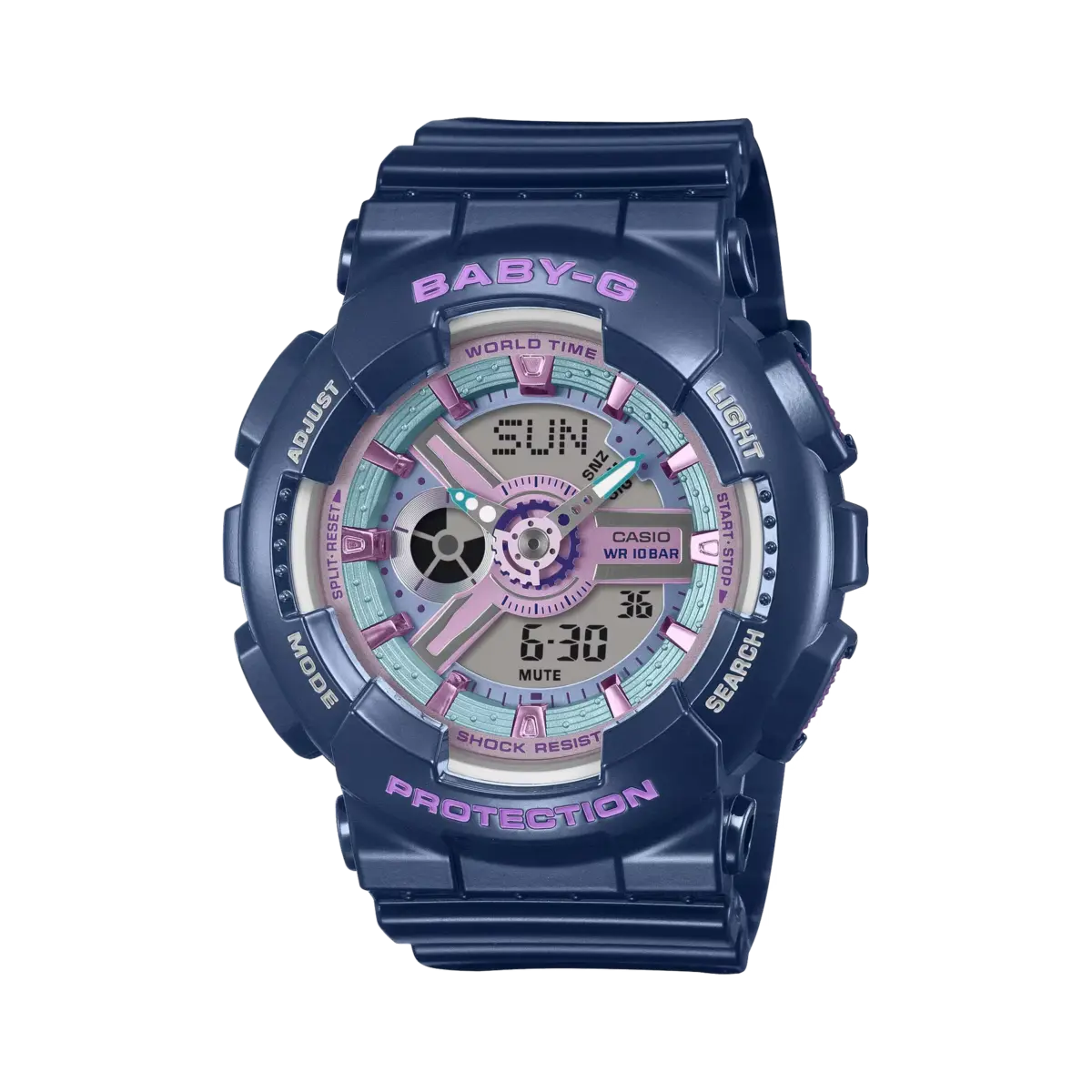 Casio Baby-G BA110MC-2A Women's Blue Analog Digital Watch – 100M Water Resistant