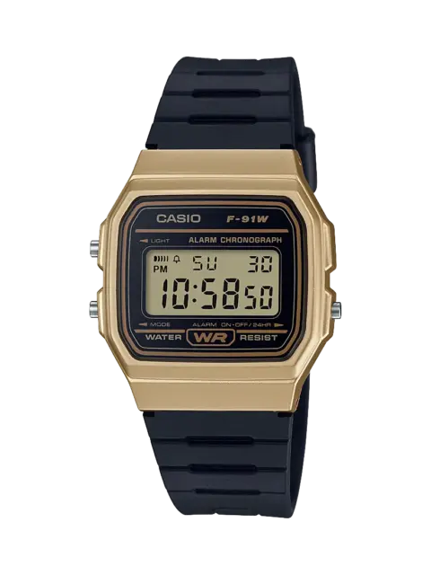 Casio F91WM-9A Classic Gold Digital Watch – Unisex