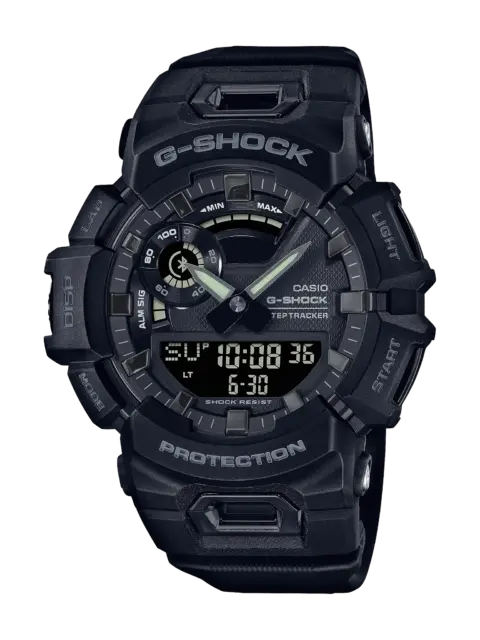 Casio G-Shock GBA900-1A G-SQUAD Men's Black Bluetooth Analog Digital Sports Watch – 200M Water Resistant