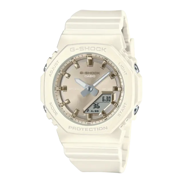 Casio G-Shock GMA-P2100ST-7A Women's Pearlescent White Analog Digital Watch – 200M Water Resistant