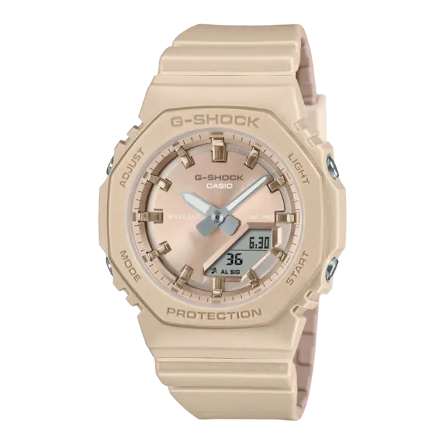 Casio G-Shock GMA-P2100ST-9A Women's Pearlescent Gold Analog Digital Watch – 200M Water Resistant