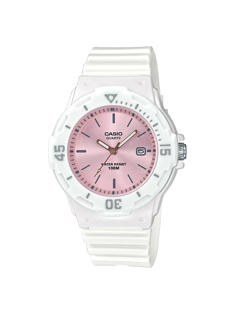 Casio LRW200H-4E3 Women's Analog Watch – 100M Water Resistant, Resin Strap & Rotating Timer Bezel