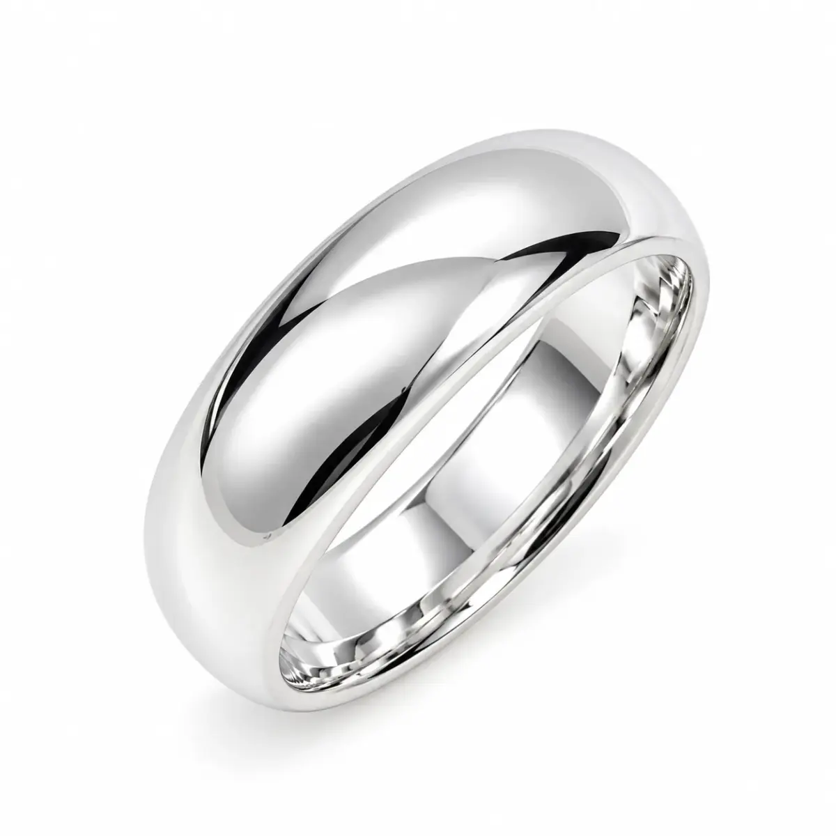 Solid Sterling Silver 5mm Half Round Plain Wedding Band – 925 Silver - SS5MM