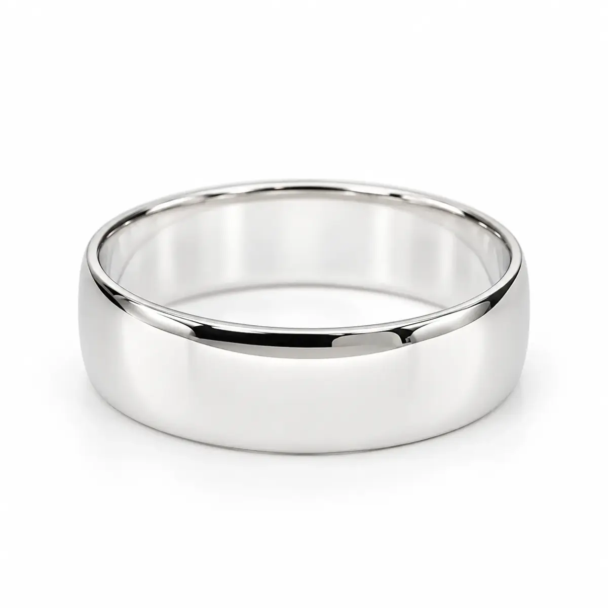 Solid Sterling Silver 8mm Half Round Plain Wedding Band – 925 Silver - SS8MM