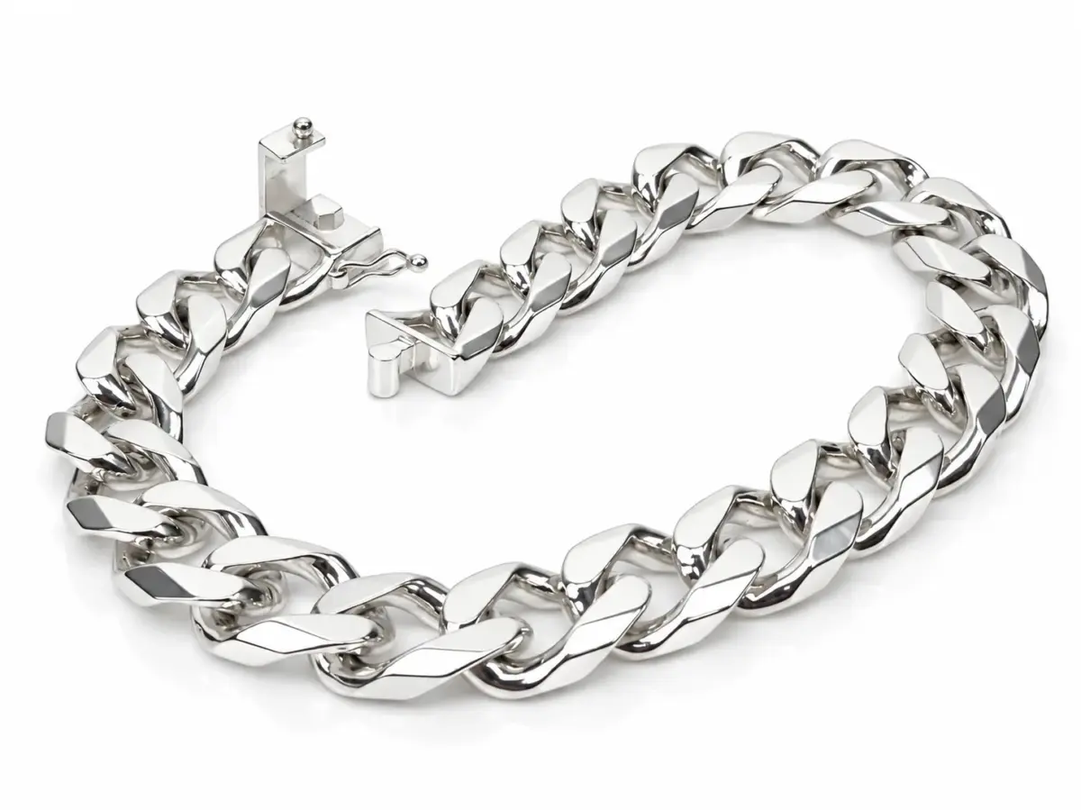 Sterling Silver Solid Curb Link Bracelet – 21cm | 10.20mm Wide | 40g | Box Clasp | Made in New Zealand - SSB16