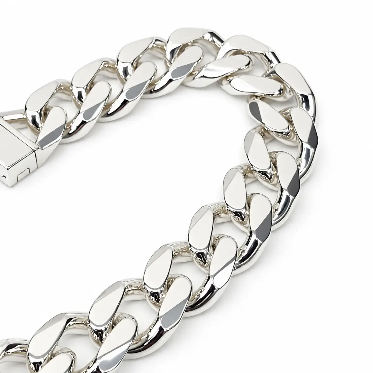 Sterling Silver Solid Curb Link Bracelet 20cm – 43g | Box Clasp | NZ Made | SSBSCD300BL