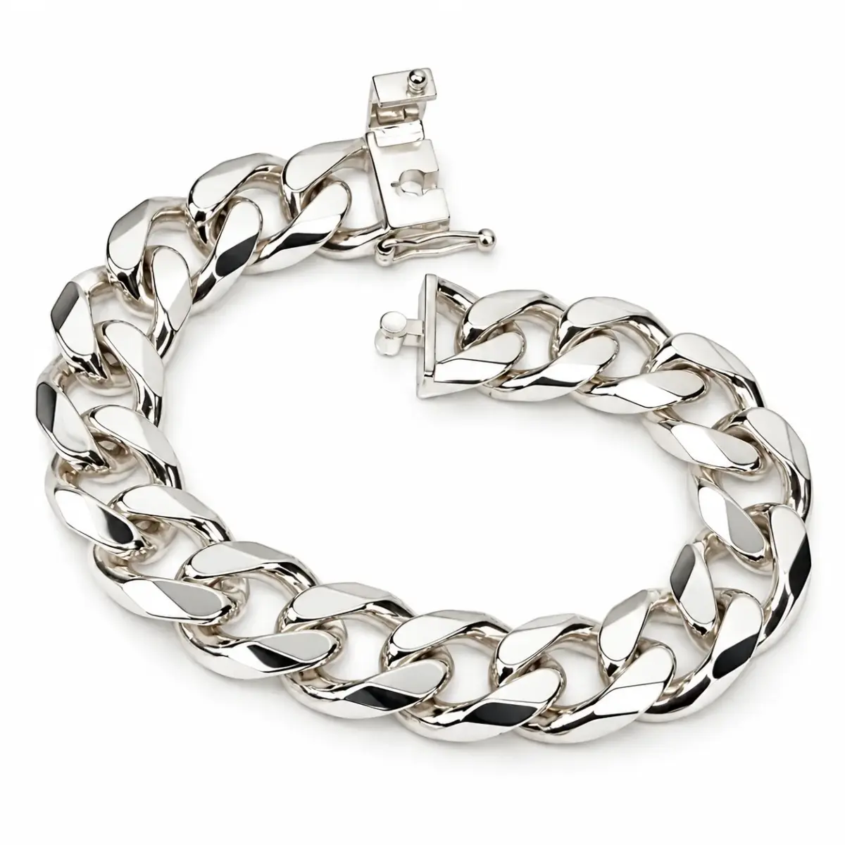 Sterling Silver Solid Curb Link Bracelet 20cm – 83g | BLX Clasp | NZ Made | SSBSCD400BL