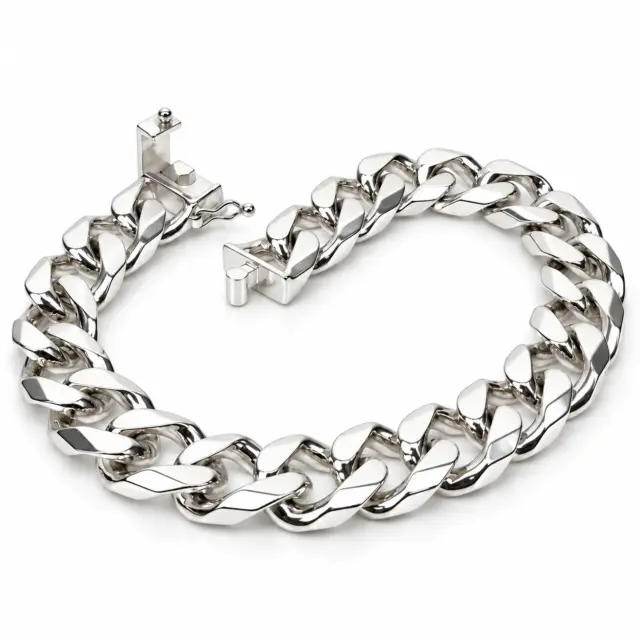 Sterling Silver Solid Curb Link Bracelet – 21cm | 10.20mm Wide | 40g | Box Clasp | Made in New Zealand - SSB16