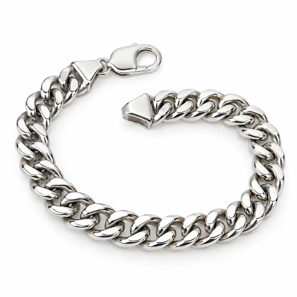 Sterling Silver Solid Curb Link Bracelet – 22cm | 10.60mm Wide | 59g | Made in New Zealand - SSCH5BL