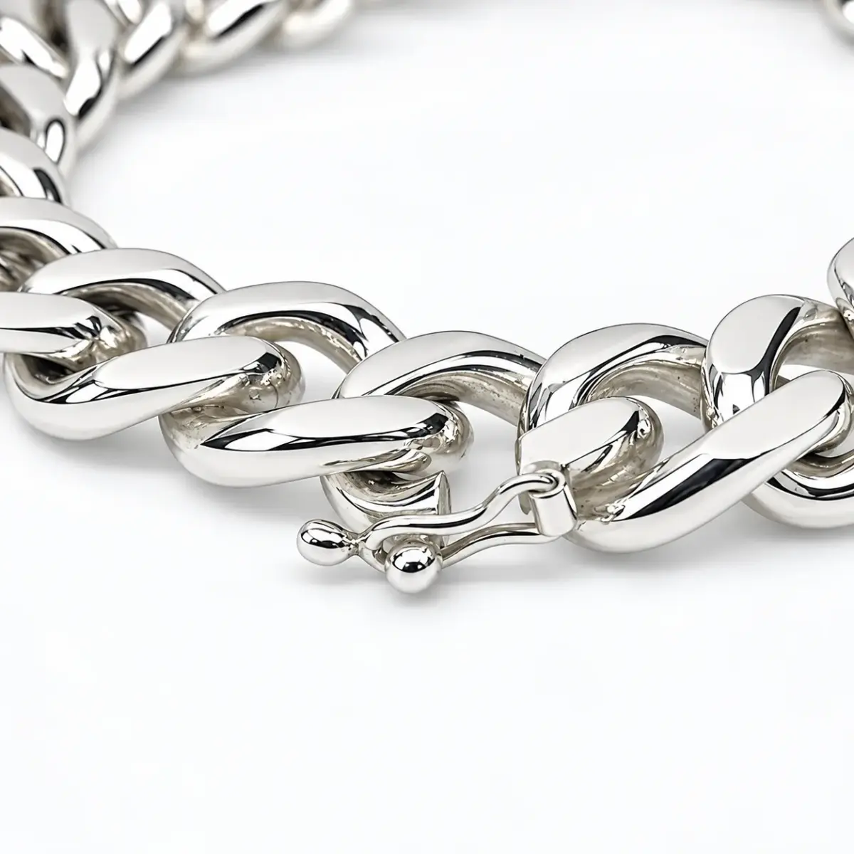 Sterling Silver Solid Curb Link ID Bracelet – 22cm | 105g | New Zealand Made - SSCH61D