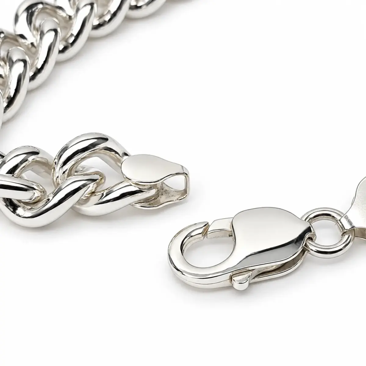 Sterling Silver Solid Round Curb Link Bracelet 21cm – 57g | Parrot Clasp | NZ Made | SSC300BL