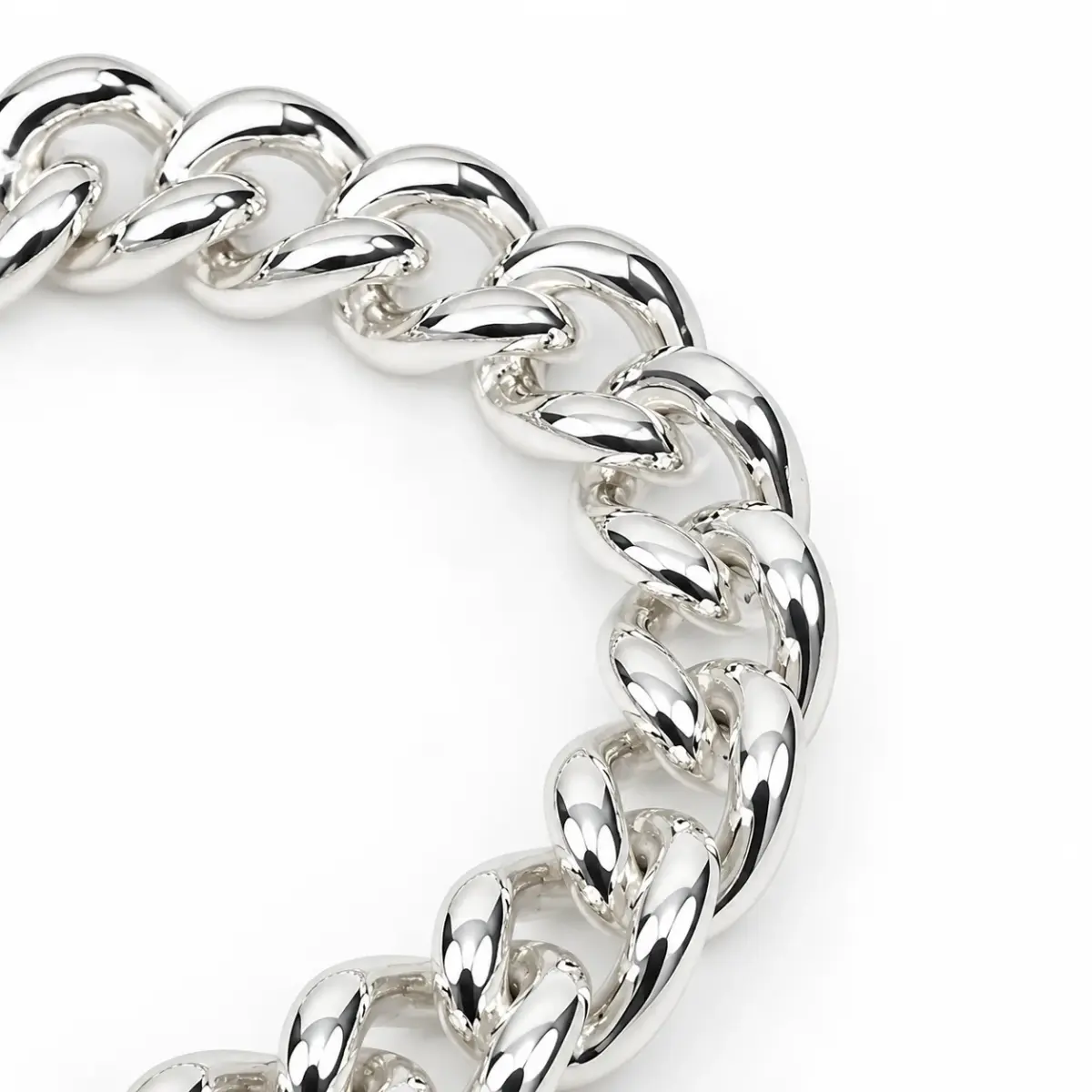 Sterling Silver Solid Round Curb Link Bracelet 21cm – 57g | Parrot Clasp | NZ Made | SSC300BL