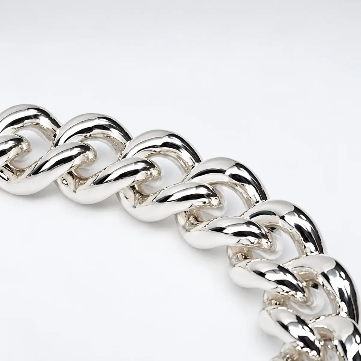 Sterling Silver Solid Round Curb Link Bracelet 21cm – 57g | Parrot Clasp | NZ Made | SSC300BL