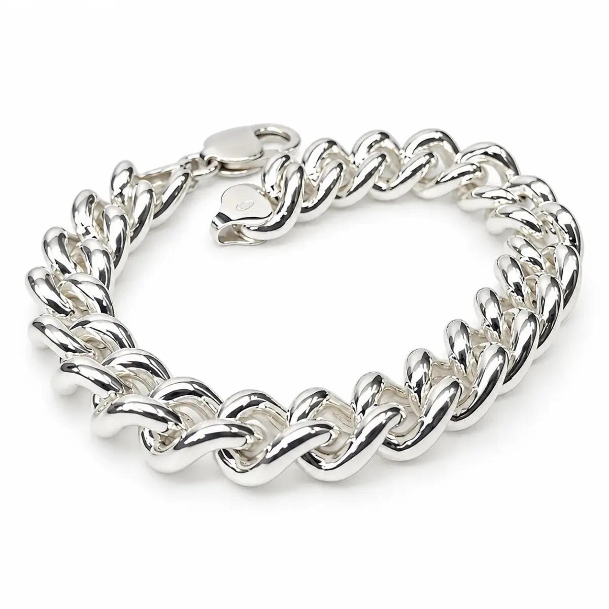 Sterling Silver Solid Round Curb Link Bracelet 21cm – 57g | Parrot Clasp | NZ Made | SSC300BL